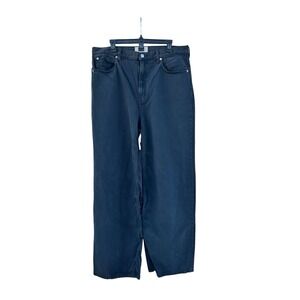 Everlane The Baggy Jean 32R Wide Leg Washed Black Denim Jeans 36x30.5